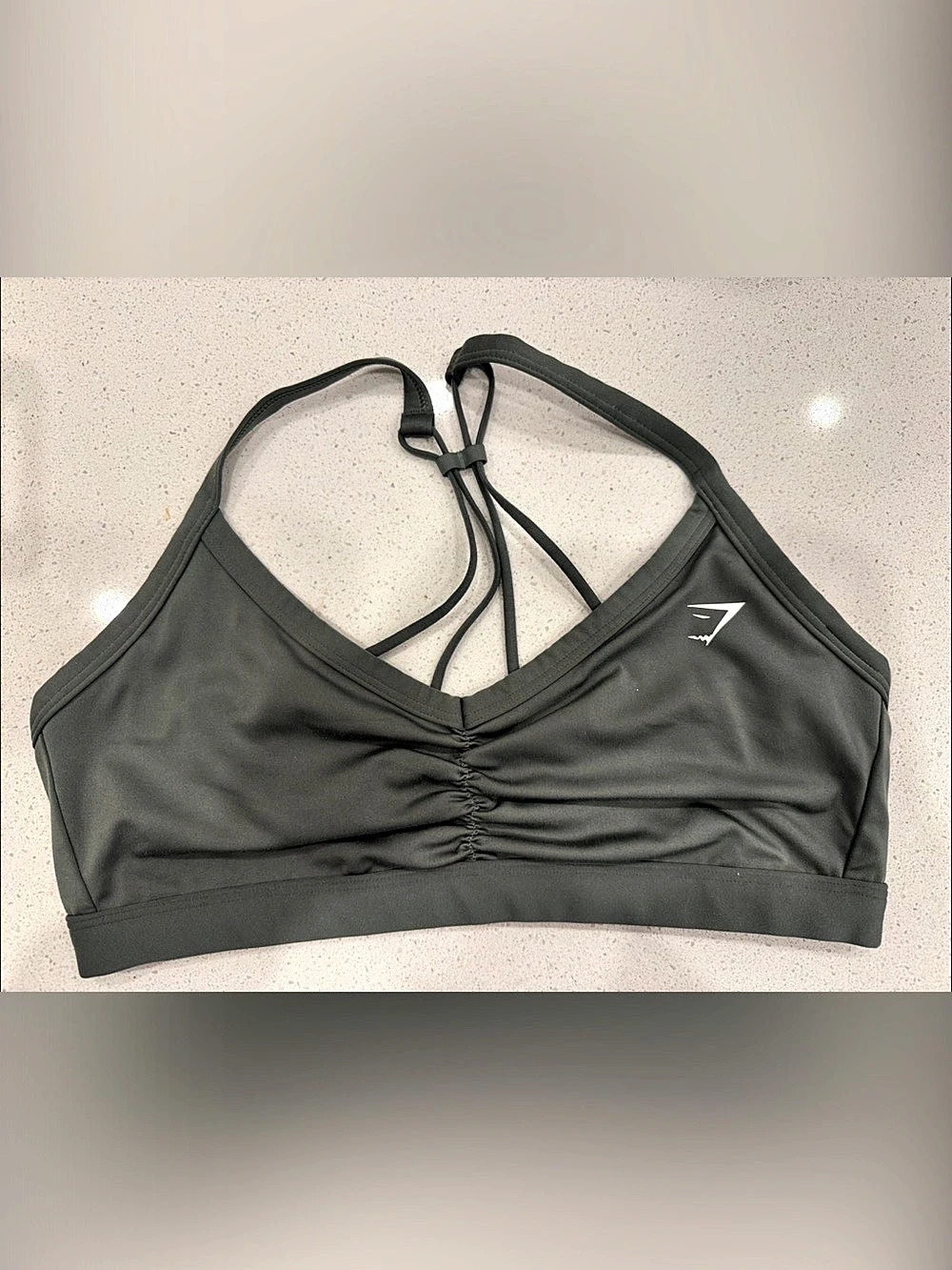 Gymshark Strappy Sports Bra in Green
